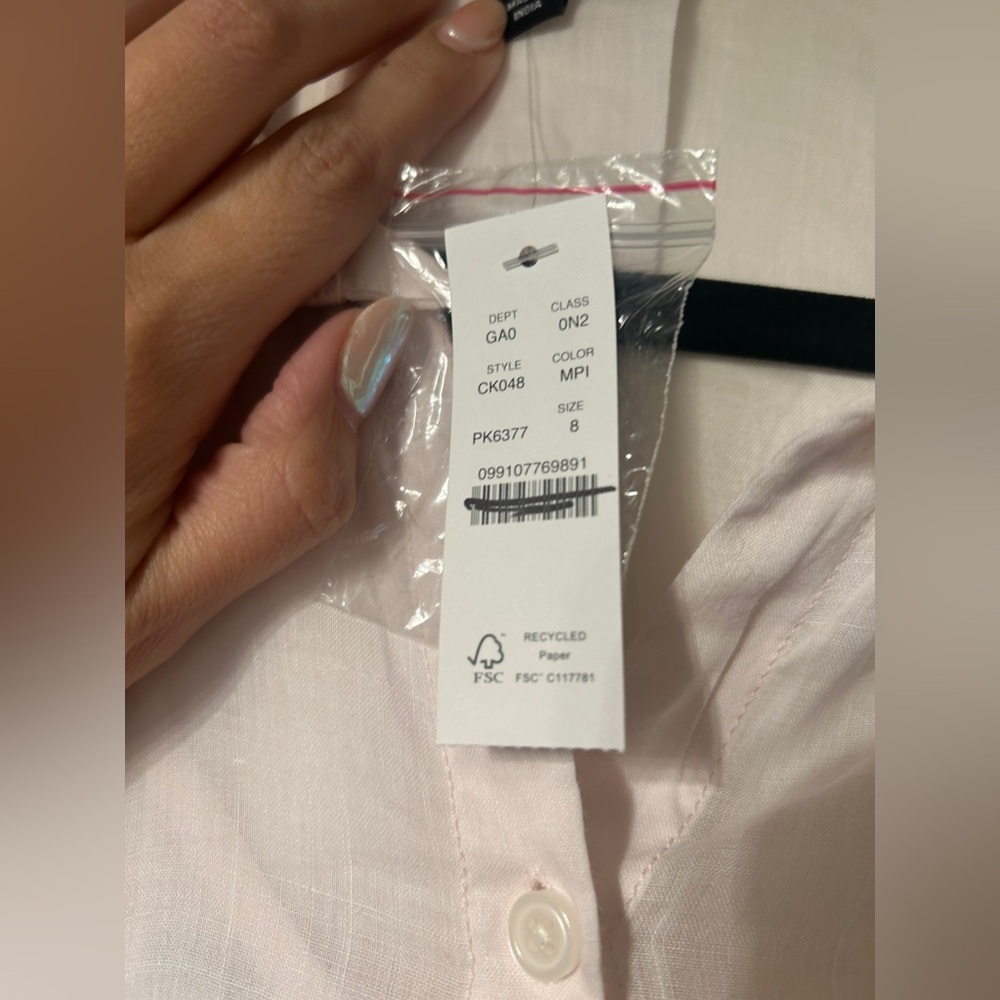 J.Crew Collection beaded button-up shirt in ramie - Picture 8 of 15